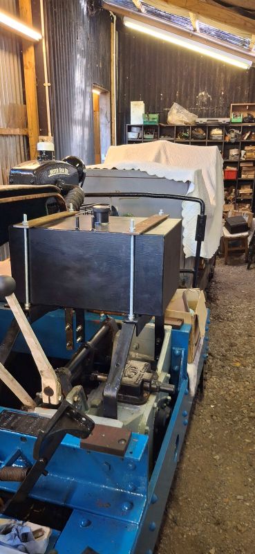 Bluey's new fuel tank resting on its bodywork
